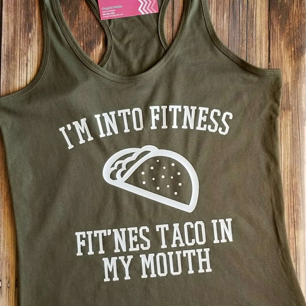 Fitness Taco Workout Racerback Tank